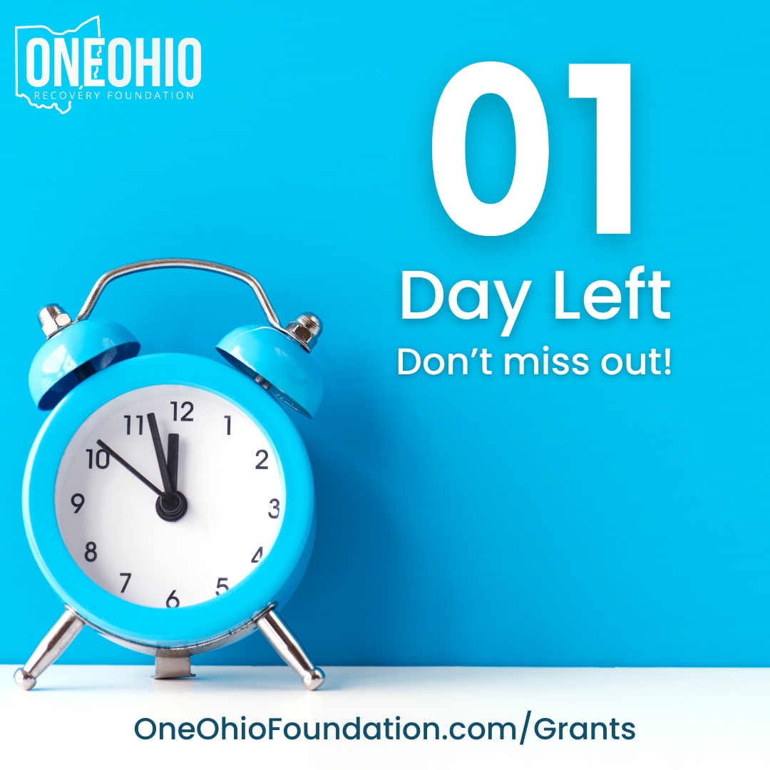 There’s only one day left to submit your @1OhioFoundation 2024 Regional Grant Cycle applications! Visit OneOhioFoundation.com/Grants to learn more! Together, we can make a difference and safe lives! #cantonhealth #OneOhio