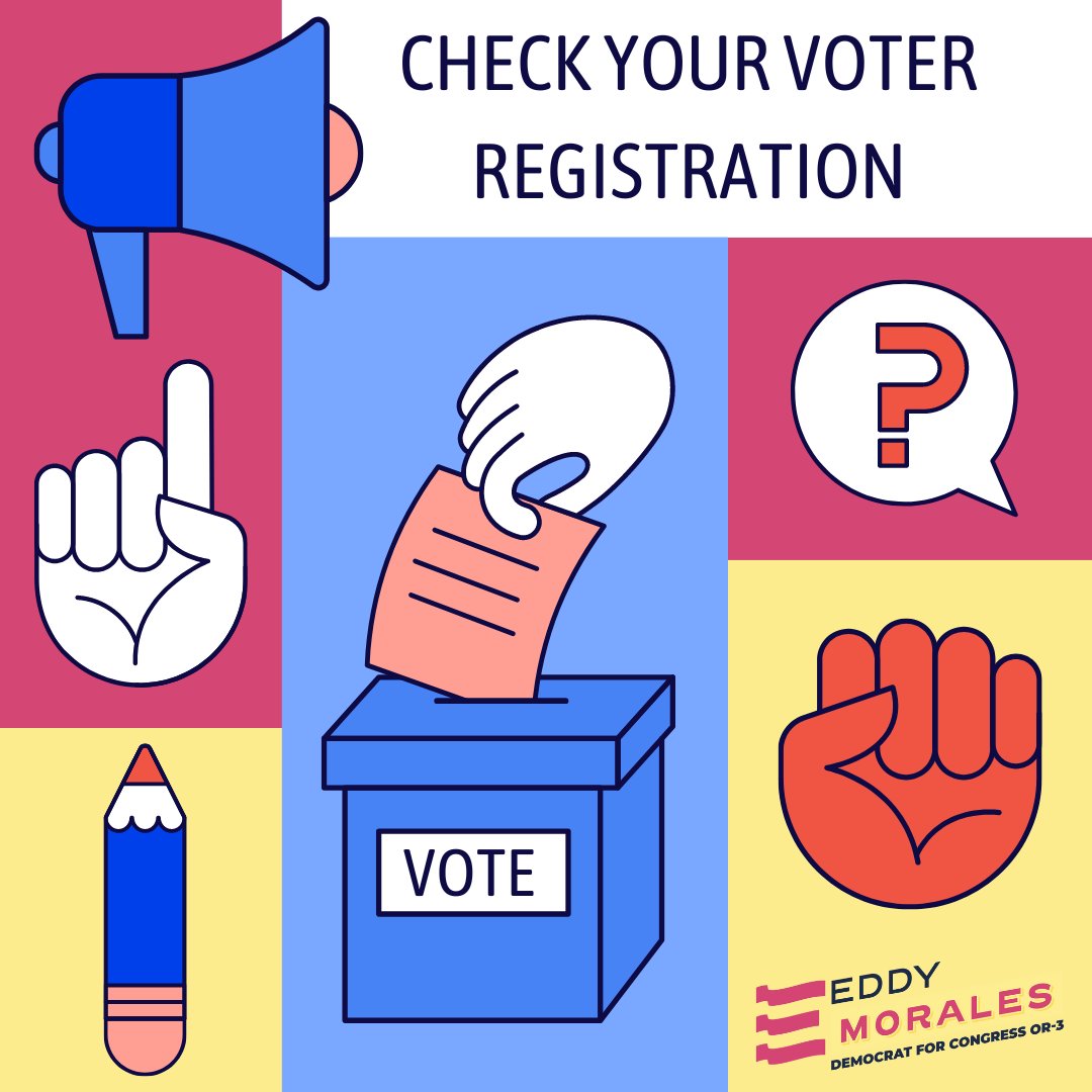 This weekend, take a moment to check your voter registration status. Oregon's Election Day is May 21st, and the deadline to register to vote in this election is April 30th!