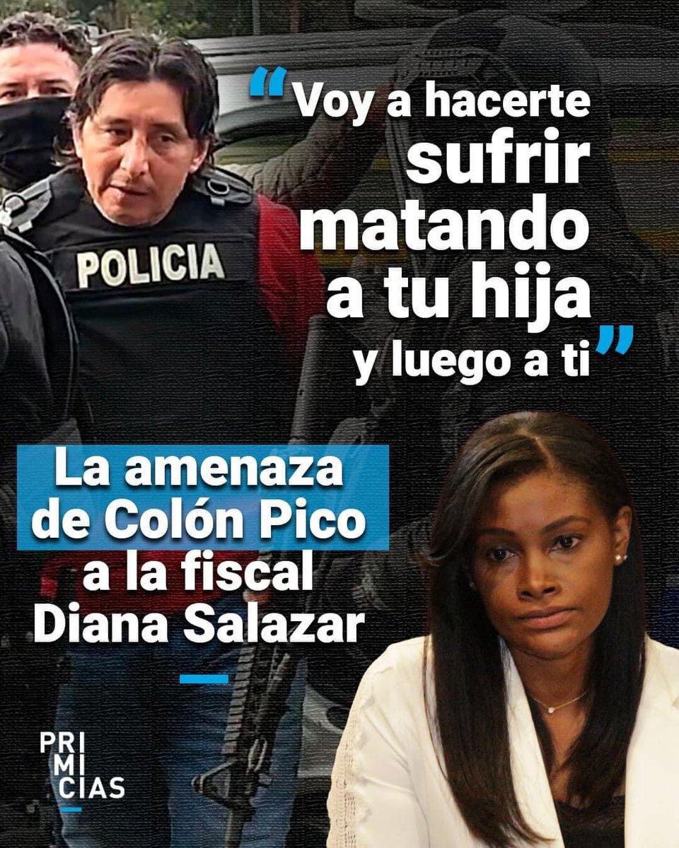 Diariamente la fiscal vive amenazas, no solamente ella, sino hasta su familia… Debe cuidarse de las mafias delincuenciales y de aquellas que se han filtrado en las esferas políticas. Yo si defiendo frontalmente a @DianaSalazarM2 porque la admiro y la respeto, y además me…