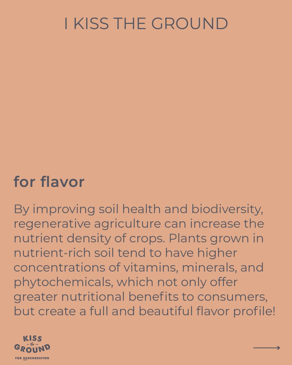 kissthegroundCA's tweet image. 🍉🥦🍒 Simply put, more nutrients = better flavor! 

🌿 Learn how your $10 donation transitions 1 acre of land into regenerative: kisstheground.com/i-kiss-the-gro…

#ikisstheground #nutrientdensity #regenerativeagriculture