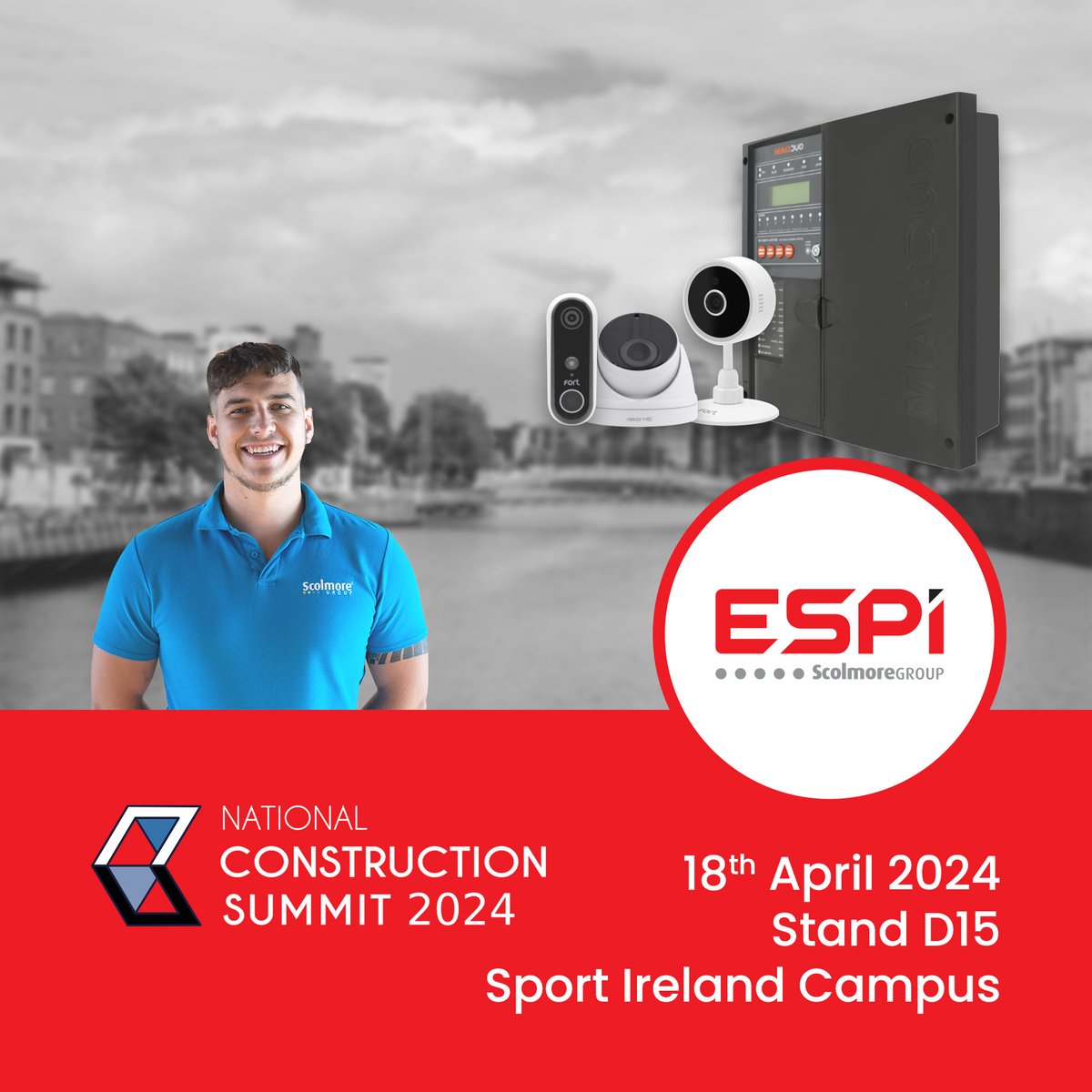 🔥👁️ ESPi is heading to the National Construction Summit in 2 weeks! From fire protection to CCTV, we've got your back. Join us at Stand D15 and step up your safety game! 🔗 nationalconstructionsummit.ie #NCS24 #NCS2024 #NationalConstructionSummit #FireSafety #CCTV