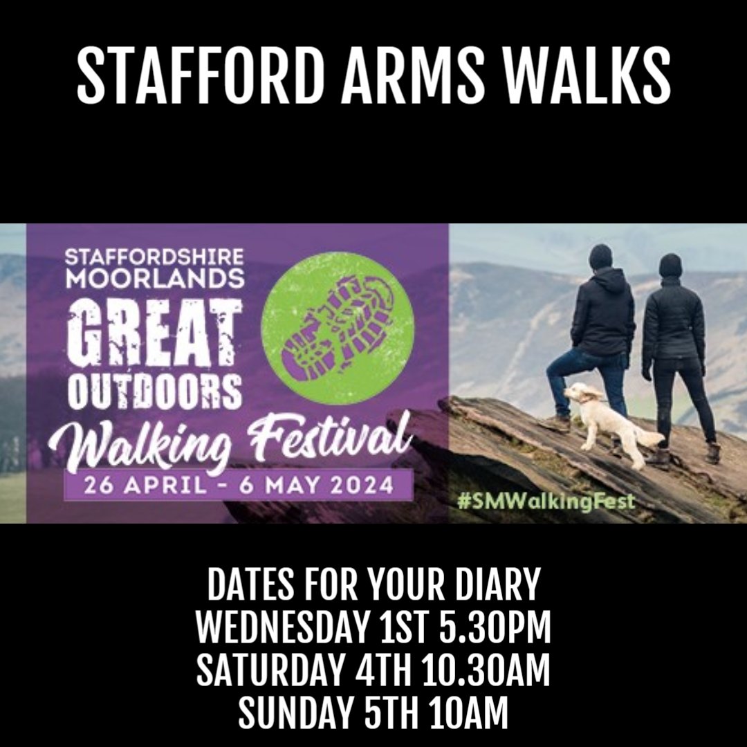 Great reasons to get out in the fresh air this Spring. Join us @SMWalkingFest visit staffsmoorlandswalkingfestival.co.uk or enjoystaffordshire.com for more information