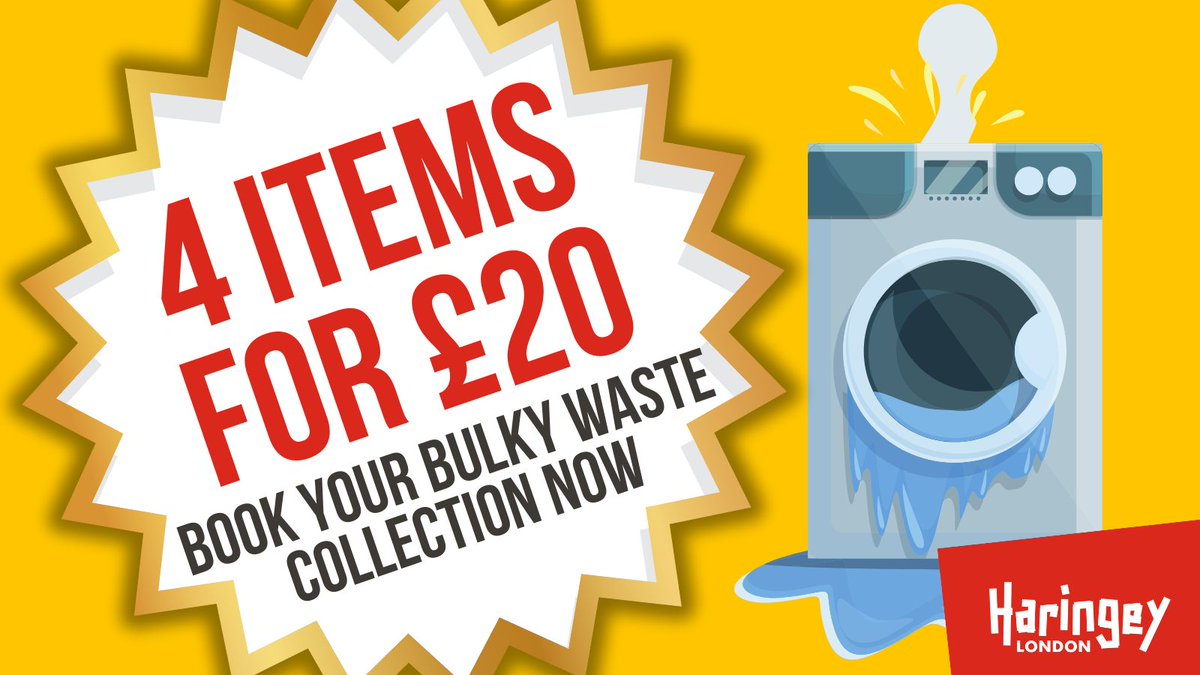 Clear the clutter and welcome new chapters! Book our Bulky Waste Service to bid adieu to old furniture. We'll collect 4 items for just £20, right from your doorstep. Book online: haringey.gov.uk/bulky-waste or call 020 8885 7700