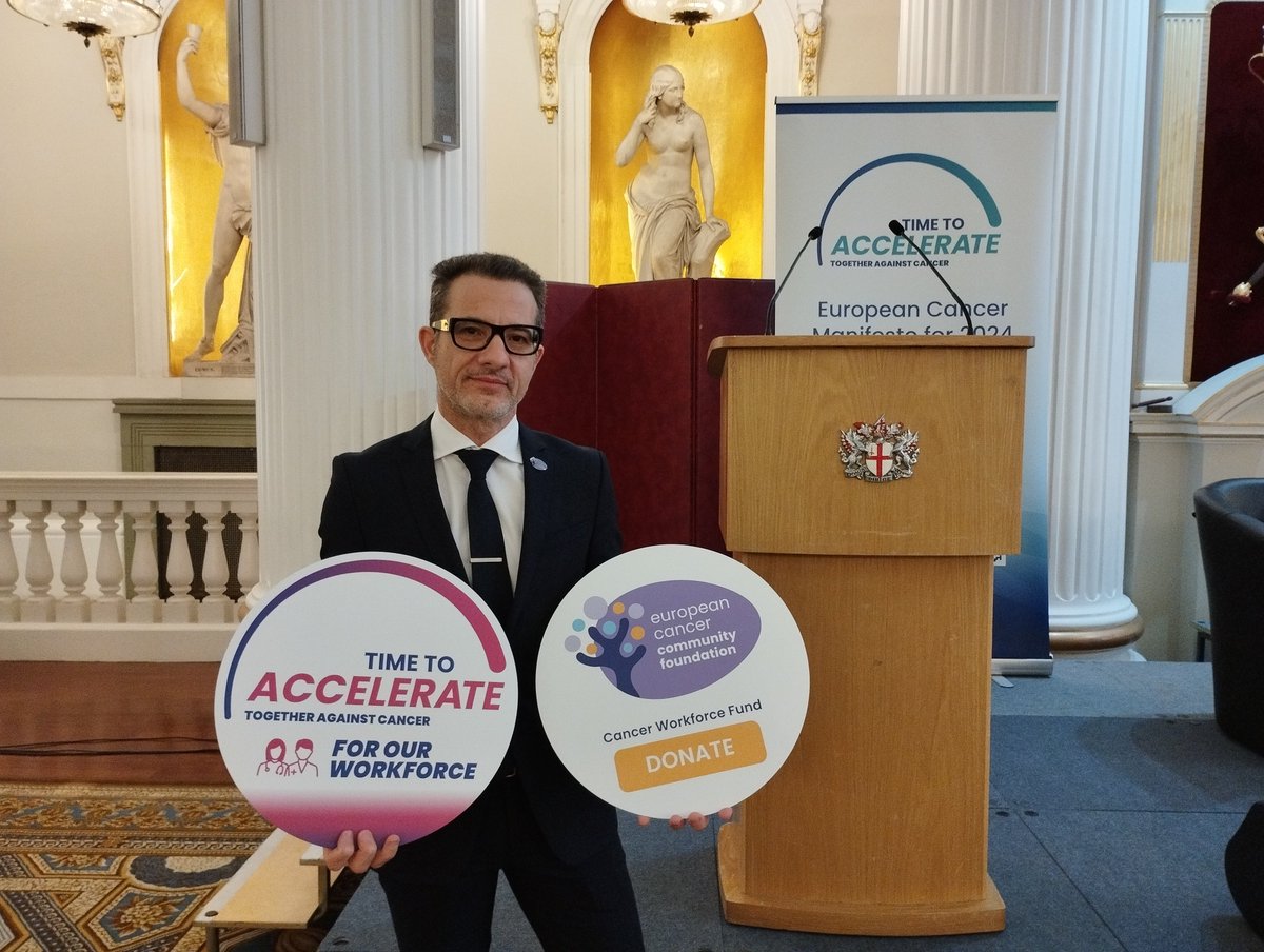 🚨 IN JUST A FEW MINUTES! We are launching the #Cancer #Workforce Fund at the Mansion House in London, hosted by Lord Mayor Michael Mainelli🏛️. This is a steeping stone in tackling the cancer workforce crisis in the UK and Europe #TimeToAccelerate ➕➡️europeancancer.org/manifesto/reso…
