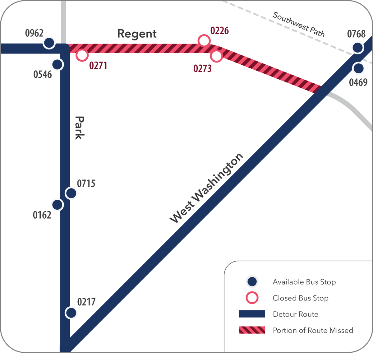 Starting tomorrow 4/5, Route E will detour from Regent St. between S. Park & W. Washington Ave. due to construction. This detour is expected to continue through Monday, 4/8. Full details: bit.ly/4anX9Je