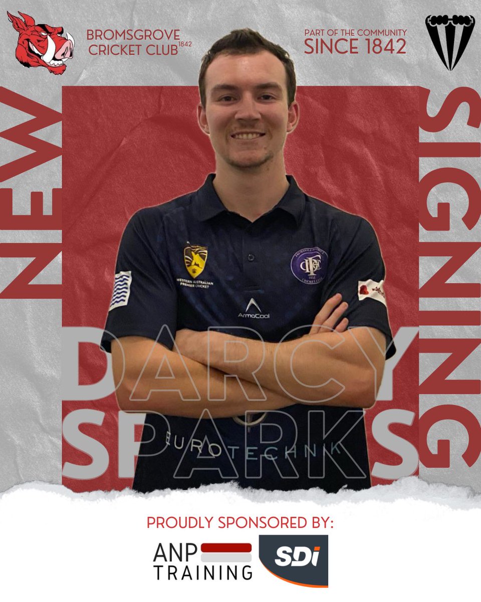 𝐒𝐏𝐀𝐑𝐊𝐒 𝐀𝐑𝐄 𝐀𝐁𝐎𝐔𝐓 𝐓𝐎 𝐅𝐋𝐘 🎇 We’re delighted to announce that we have signed @fremantle_dcc seamer Darcy Sparks, as the overseas player, for the 2024 season. Darcy will be linking up with his new teammates next week ready to play Harborne in our warm up game.