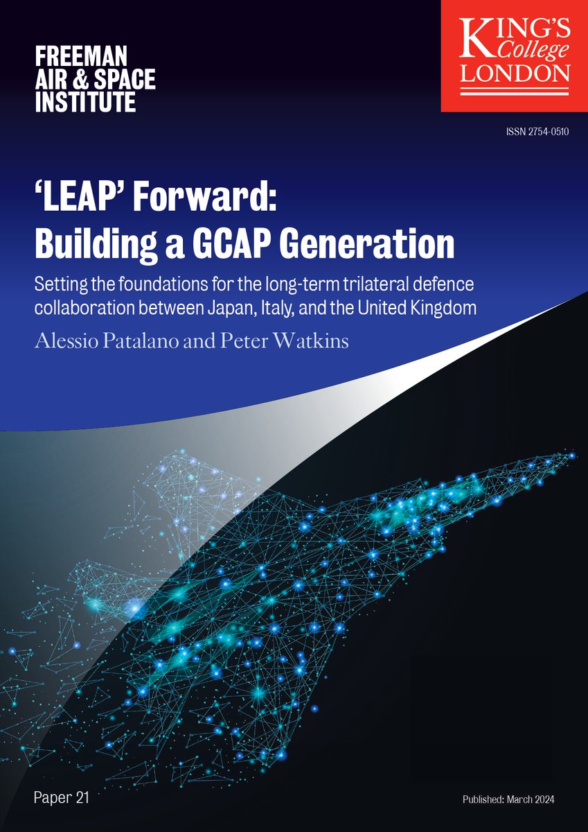 📚🗺️ In this new paper by @freeman_air, Professors Alessio Patalano & Peter Watkins examine the UK‑Italy‑Japan Global Combat Air Programme (GCAP) as a form of multinational defence cooperation in response to the resurgence of war in Europe. Explore it ⬇️ kcl.ac.uk/warstudies/ass…