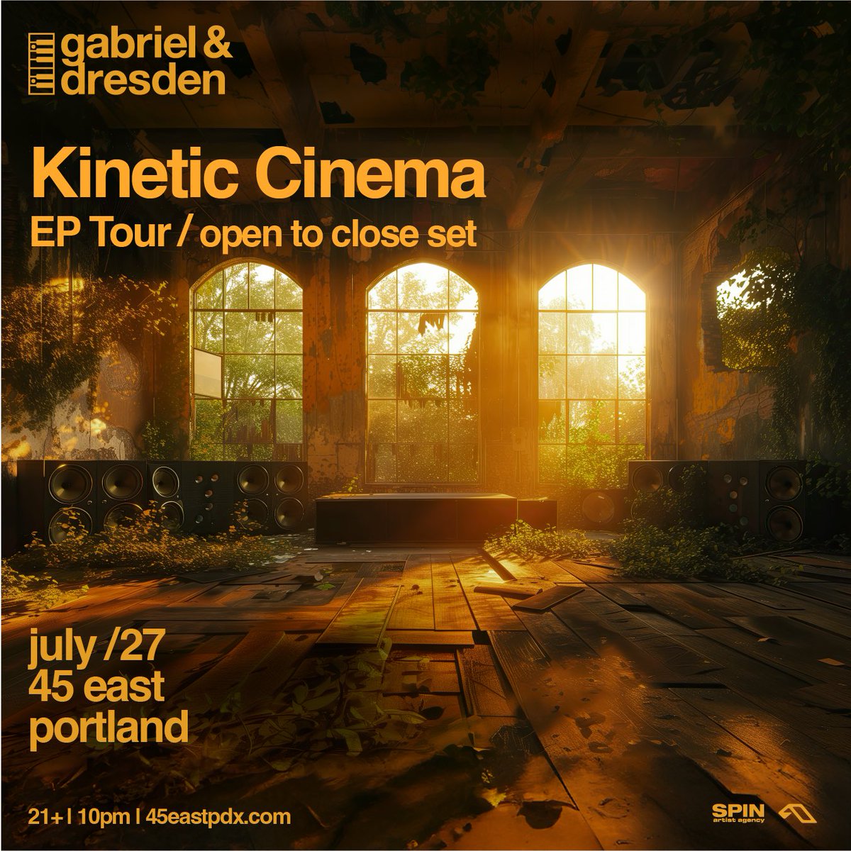 Set sail through the sounds of @GabrielNDresden when they return to the club with a special open to close set for their Kinetic Cinema tour on Saturday, July 27th! 🙌🏽🏵️