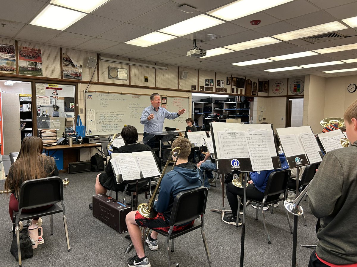 We had a great time rehearsing with Larry MacTaggart this morning for Jazz Band and Symphonic Band!!!