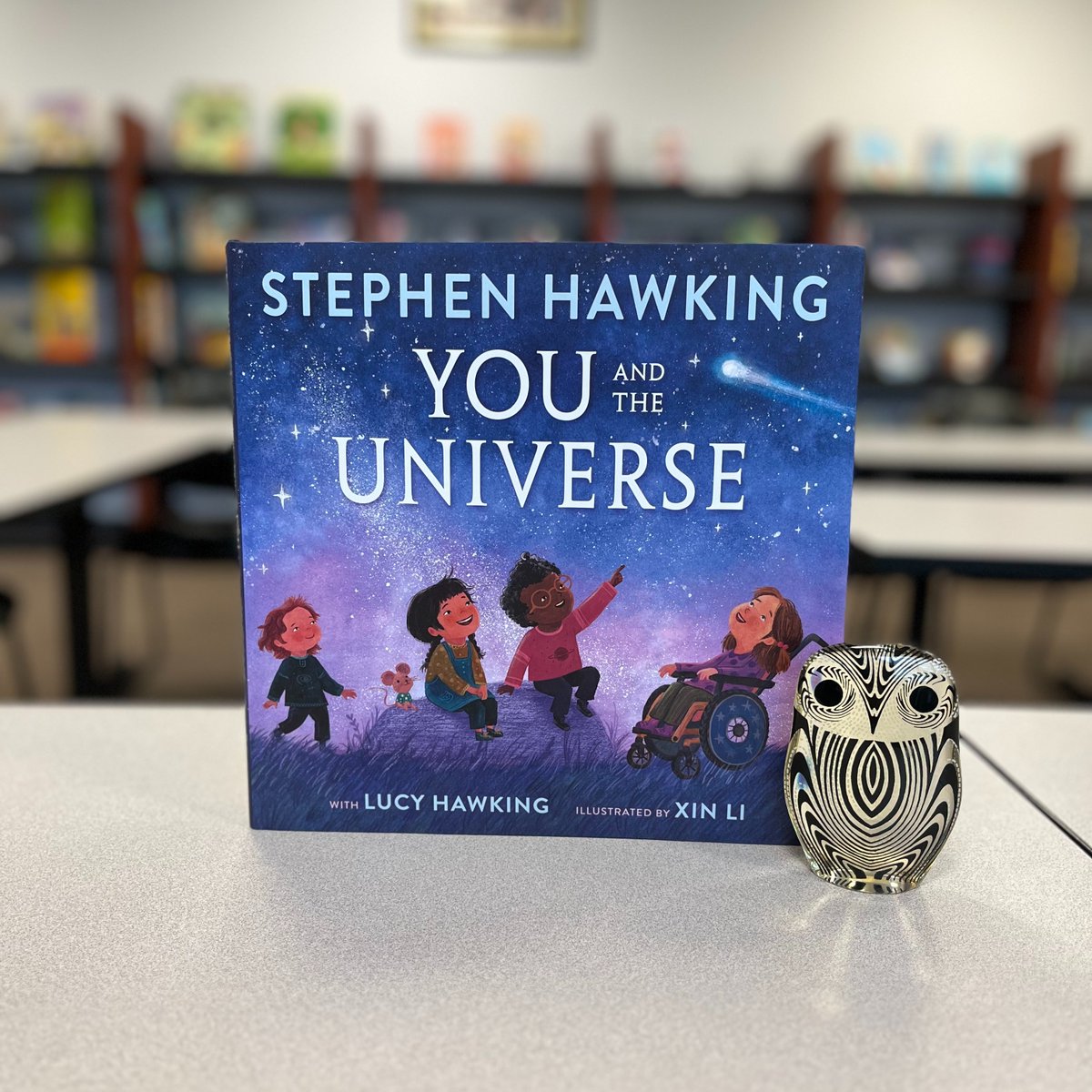 📚☀ You and the Universe by Steven Hawking and Lucy Hawking and illustrated by Xin Li. #dailybutlershelfie #SolarEclipse #YouandtheUniverse #StephenHawking @LucyHawkingAuth @lixinmakesart @randomhousekids