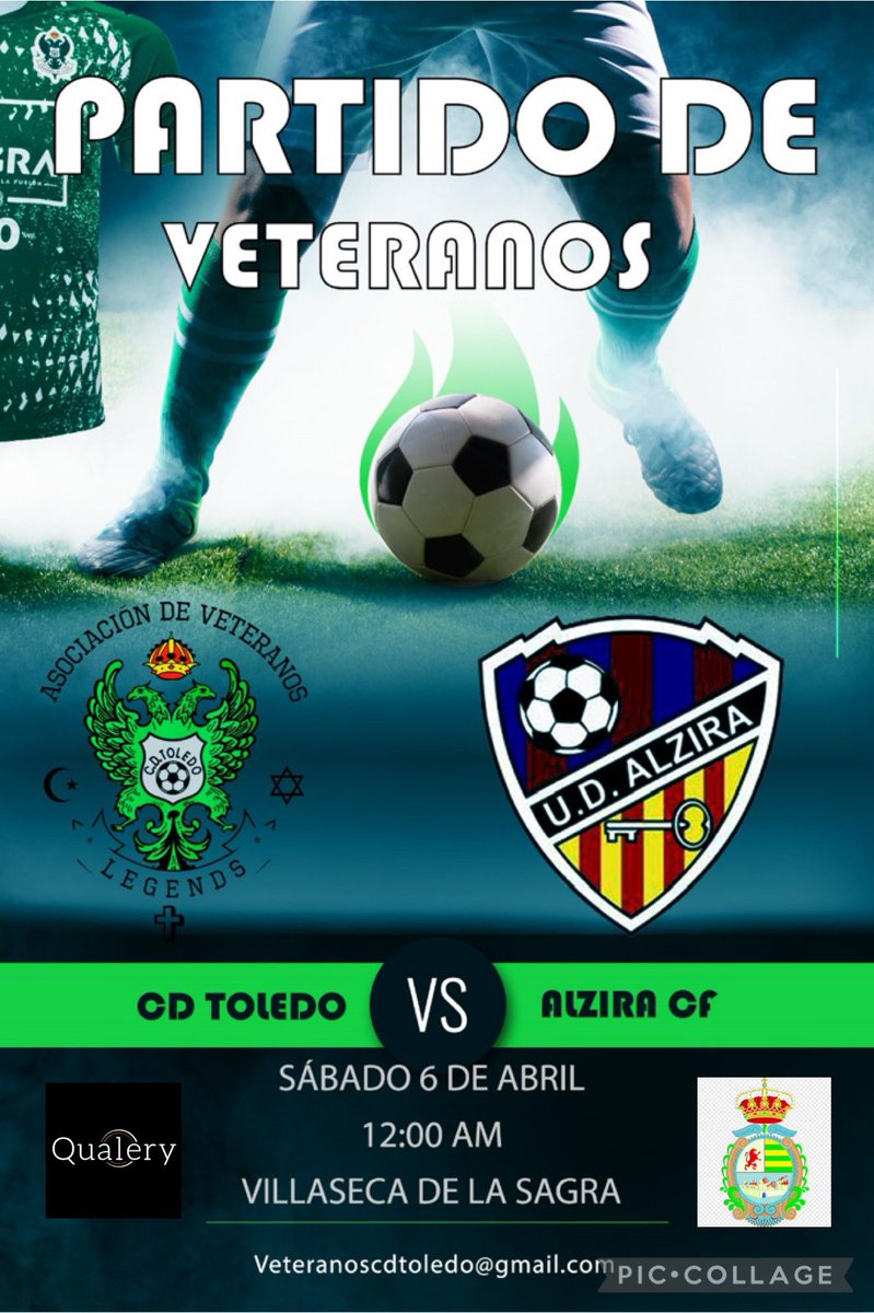 ToledoVeteranos's tweet photo. ⚽️ Este próximo sábado 6 disputaremos un bonito partido contra nuestros amigos de @UDAlzira veteranos (Valencia)
⚔️ @ToledoVeteranos - @UDAlzira veteranos
🏟 Campo Municipal El Prado, Villaseca de la Sagra
⏰️ 12:00h

‼️No te lo pierdas‼️

@QualeryCulture #ayuntamiento villaseca https://t.co/Ra8iohFrCb