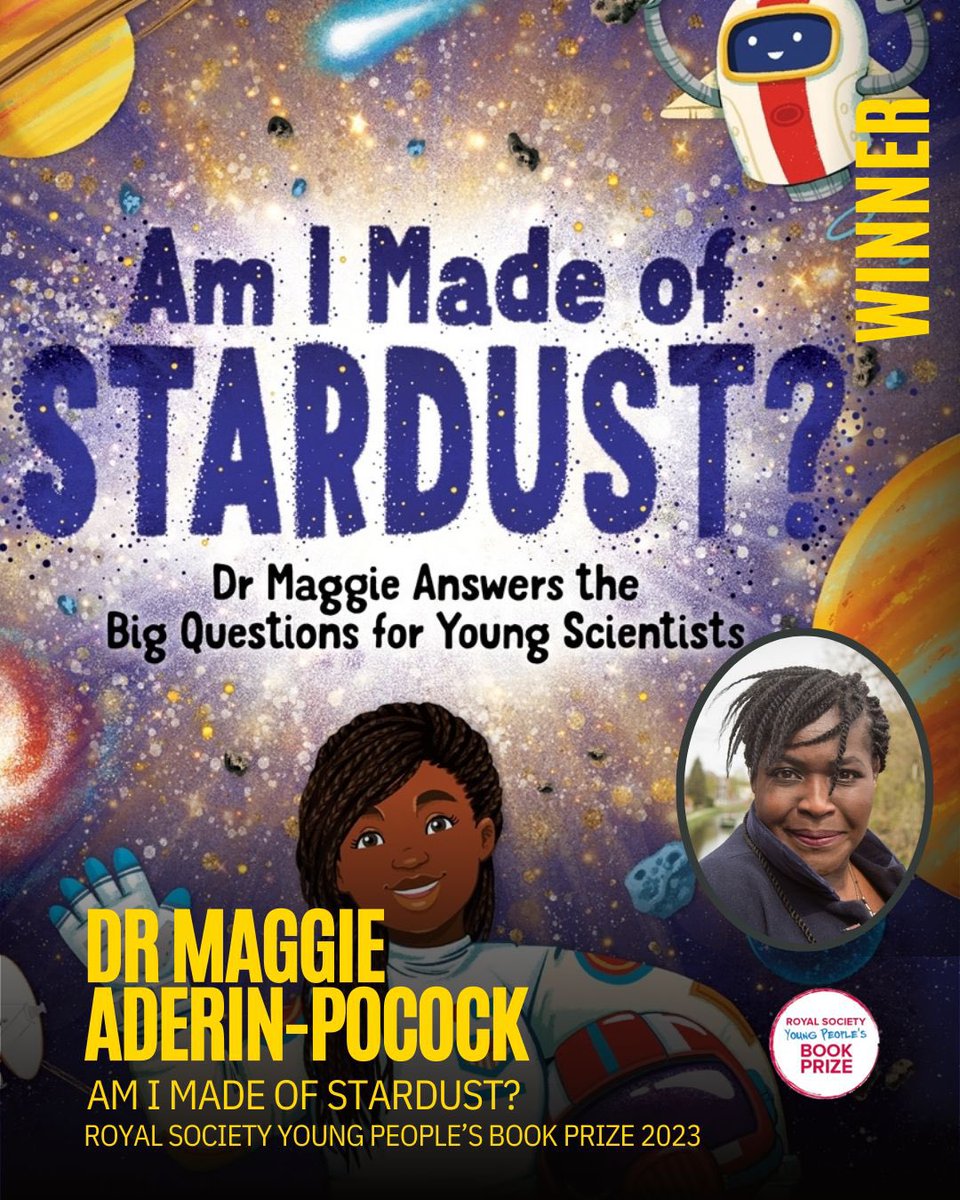 Dr Maggie Aderin-Pocock wins Royal Society Young People’s Book Prize

#TBBCongratulations to Dr Maggie Aderin-Pocock

The Space scientist and host of BBC’s “Sky at Night”,was crowned as the winner of the £35,000 Royal Society Young People’s Book Prize 2023