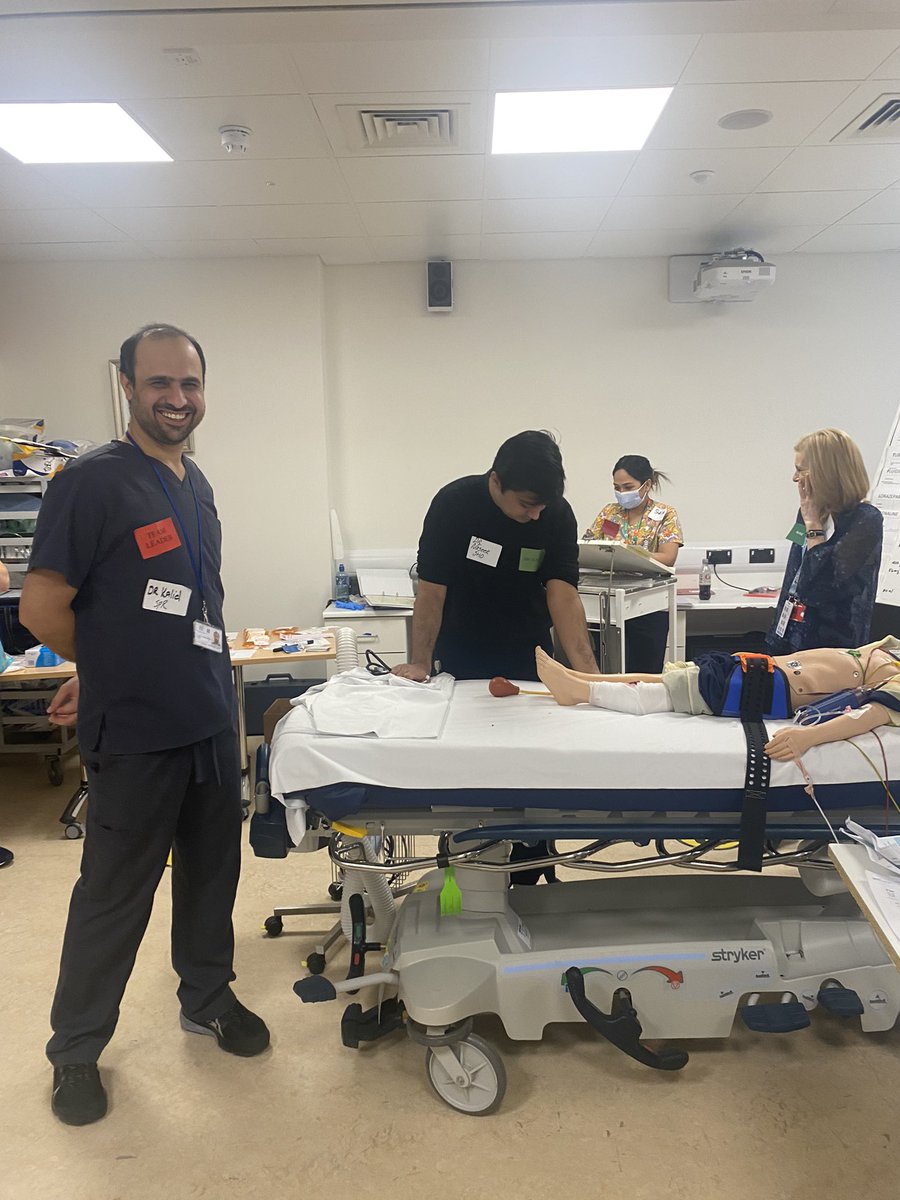 Paediatric trauma sim incorporating the activation of our major haemorrhage protocol. A word of thanks to our amazing haemovigilance officers who set up a mini lab for us and helped run through the protocol in real sim time.Thank you to all our amazing colleagues. TEAM ED OLOL