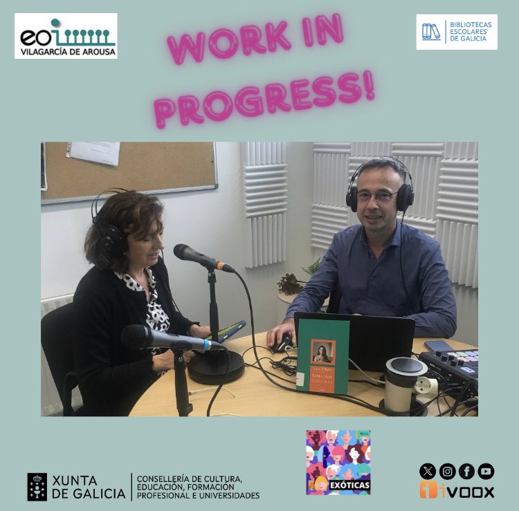 Hoxe os nosos alumnos de francés e inglés, Marcos <a href="/MVenceRuibal/">Marcos Vence Ruibal</a> e Elisa, estiveron gravando o podcast sobre Luisa Villalta para o V Concurso de Podcasts-Radio na Biblio. Parabéns polo traballo ben feito e moita sorte!☺️👏👏🍀🍀🍀