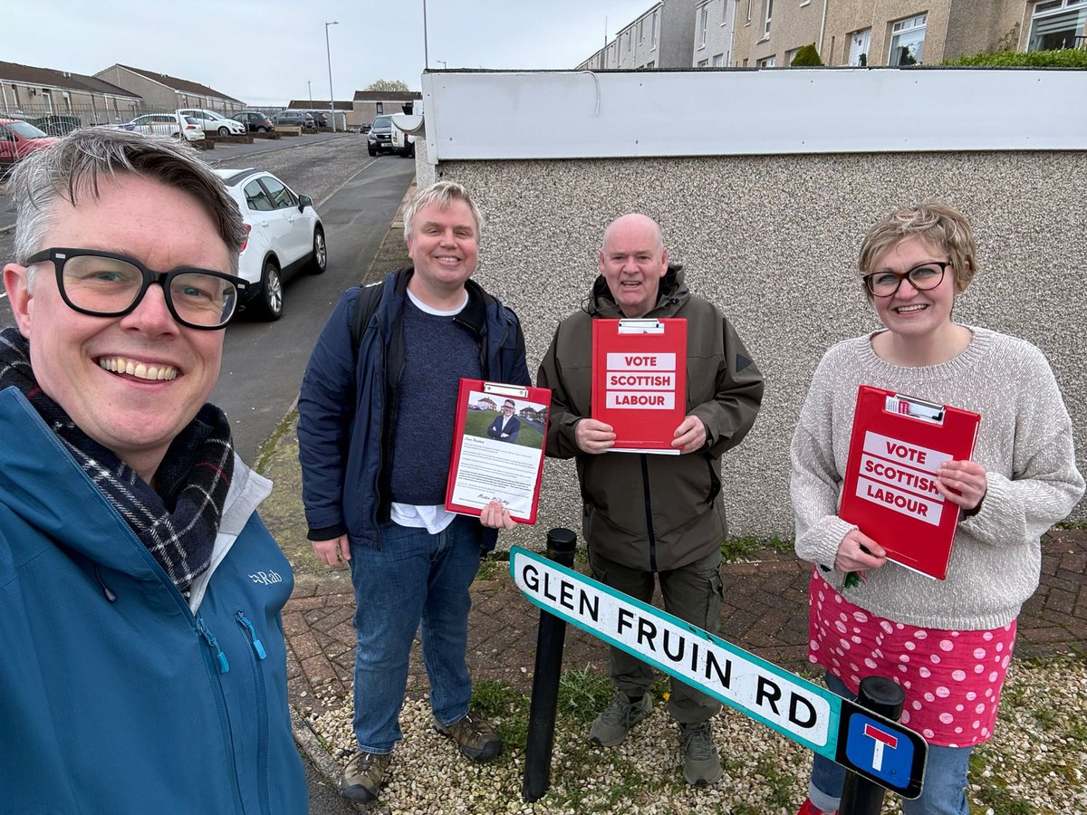 Great session campaigning in Greenock today.