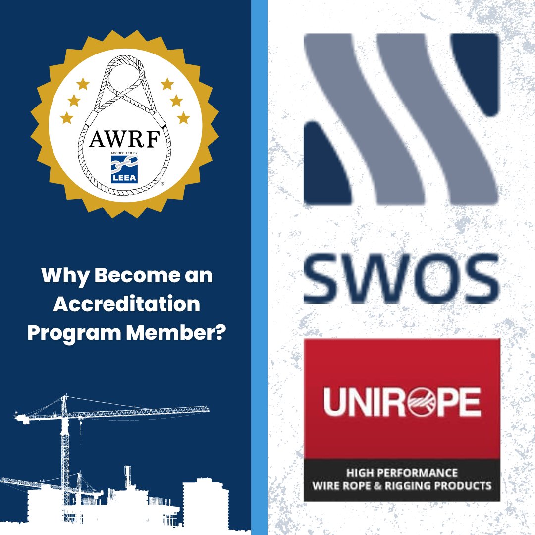The next round of businesses to join our Accreditation Program will be selected in September! Don't miss your chance to show off your dedication to worksite safety and industry progress. Learn More: AWRF.org/Accreditation-… #LEEA #Rigging #AWRF #AccreditationProgram #SlingShops