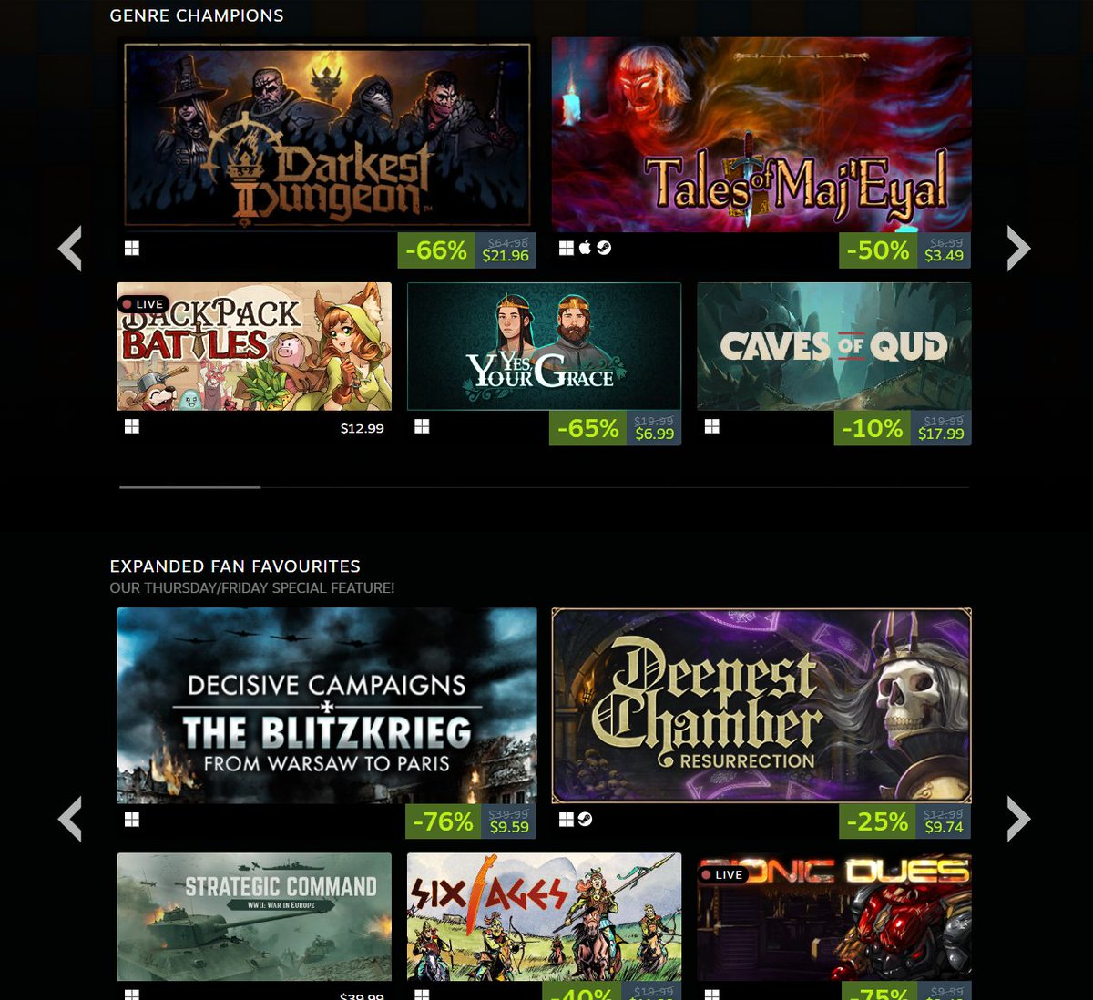 Turn Based Thursday Fest sale on Steam bit.ly/3VNGsmc