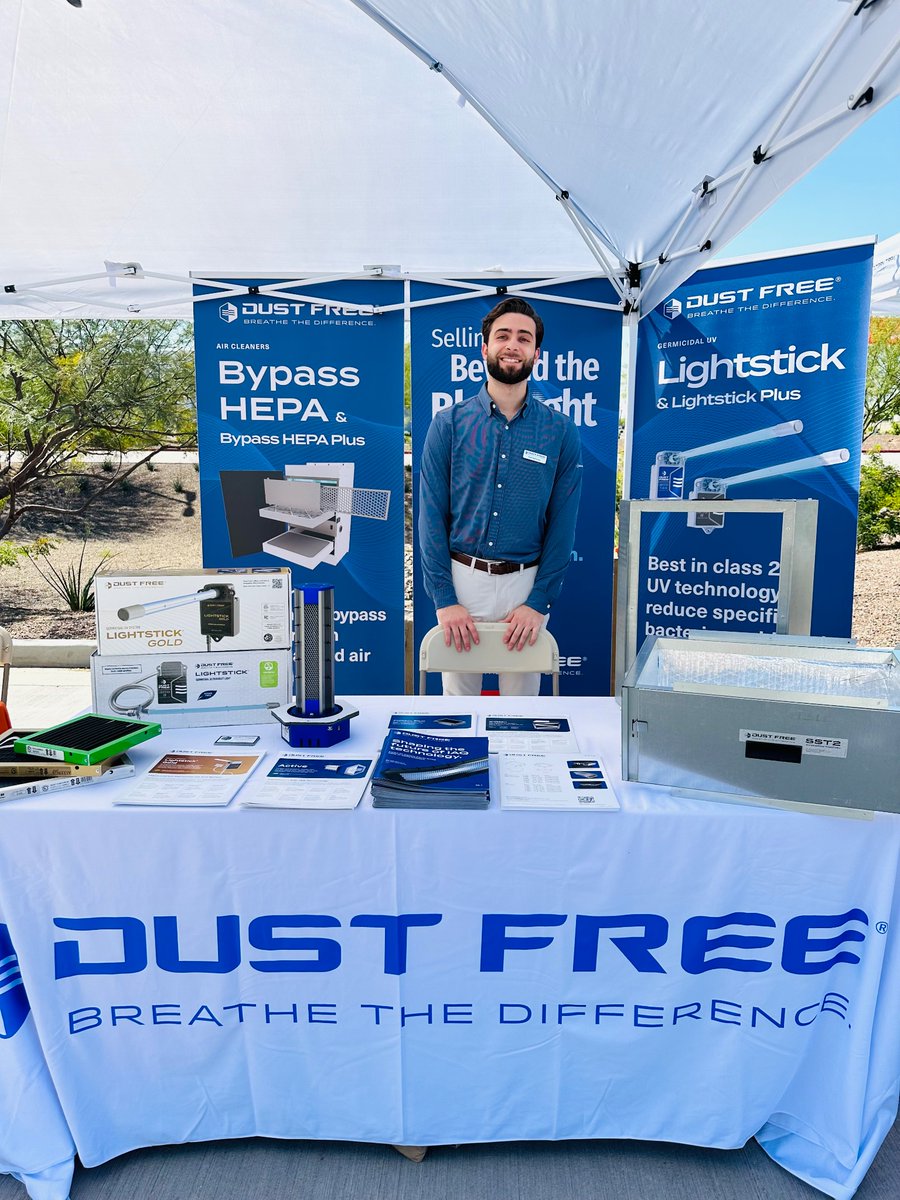 DUSTFREETX's tweet photo. Come see us at the grand opening of the all new Lennox Distribution Center in Phoenix Arizona! Come check us out of W Glendale Ave today from 10-2pm.

#dustfree #breathethedifference #cleanair #iaq https://t.co/dkVVrJEwyL