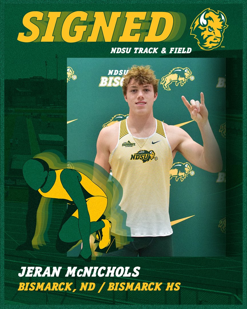 Welcome to the Bison, Jeran McNichols!

🦬 Bismarck HS
🦬 Sprints / Hurdles
🦬 6.80 for 60m dash
🦬 10.69 for 100m dash
🦬 ND 300m hurdles state champ in 38.87