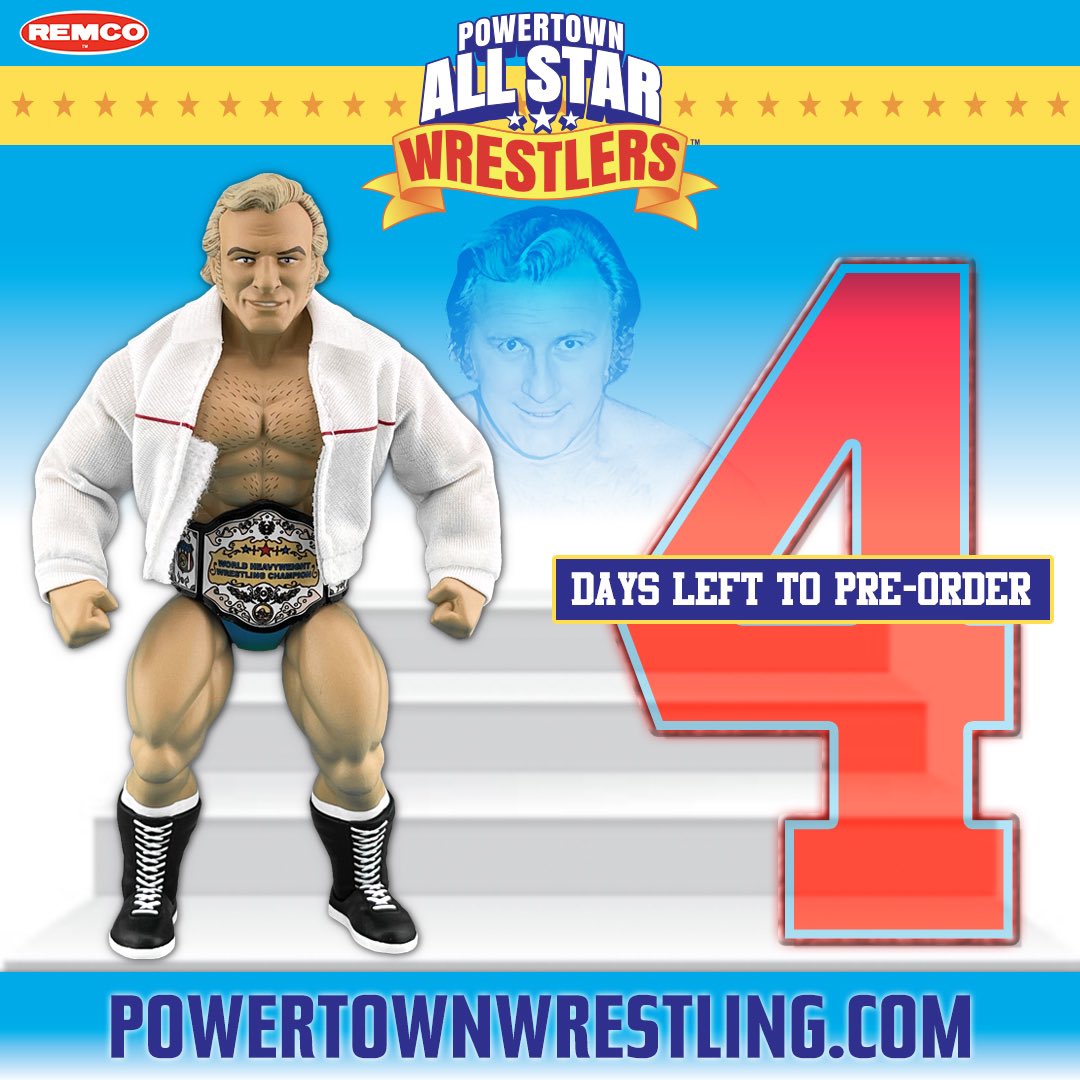 🌟 4 DAYS LEFT to Pre-Order Your Remco PowerTown AllStar Wrestlers! 🌟 📆 Closing Date: Monday, April 8, 2024, at 12 pm, noon EST Pre-order now through powertownwrestling.com and reserve your spot in the ring!