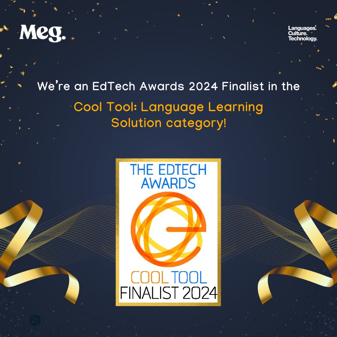 📣✨ We’re thrilled to announce that we’ve been recognized as an #EdTechAwards 2024 Finalist in the Cool Tool category! 👏💛 A huge thanks to @edtechdigest, Emily Apuzzo Hopkins, our amazing Meg team, #educators, and the passionate #learners who make all of this possible!