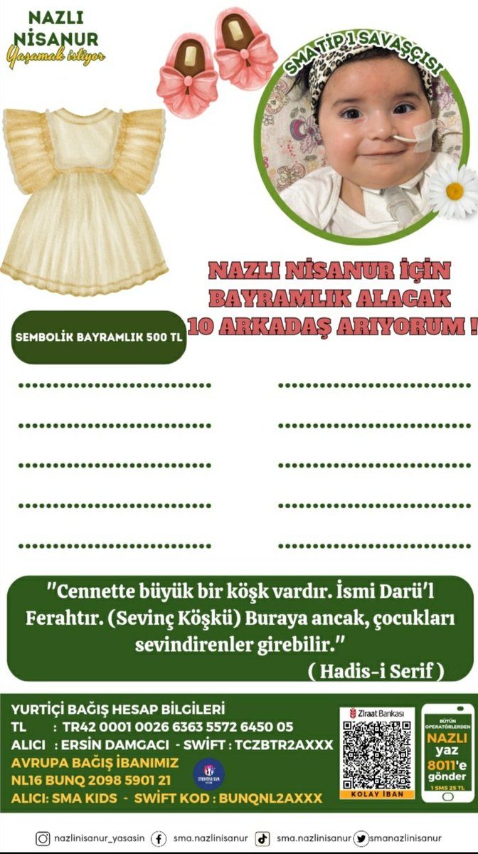Tatlı telaşlar sardı bir çok yeri...☺️
Bizim korkumuz &amp; endişemiz de mutluluğa dönsün bu bayram...
Sayenizde %87 olduk ve SON %13... Son bir gayretle, hep birlikte başarabiliriz.💜 

Sembolik Bayramlık istiyoruz sizden 🤭 kara kuzumuz için☺️

Bu Bayram Çocukların en mutlu olduğu