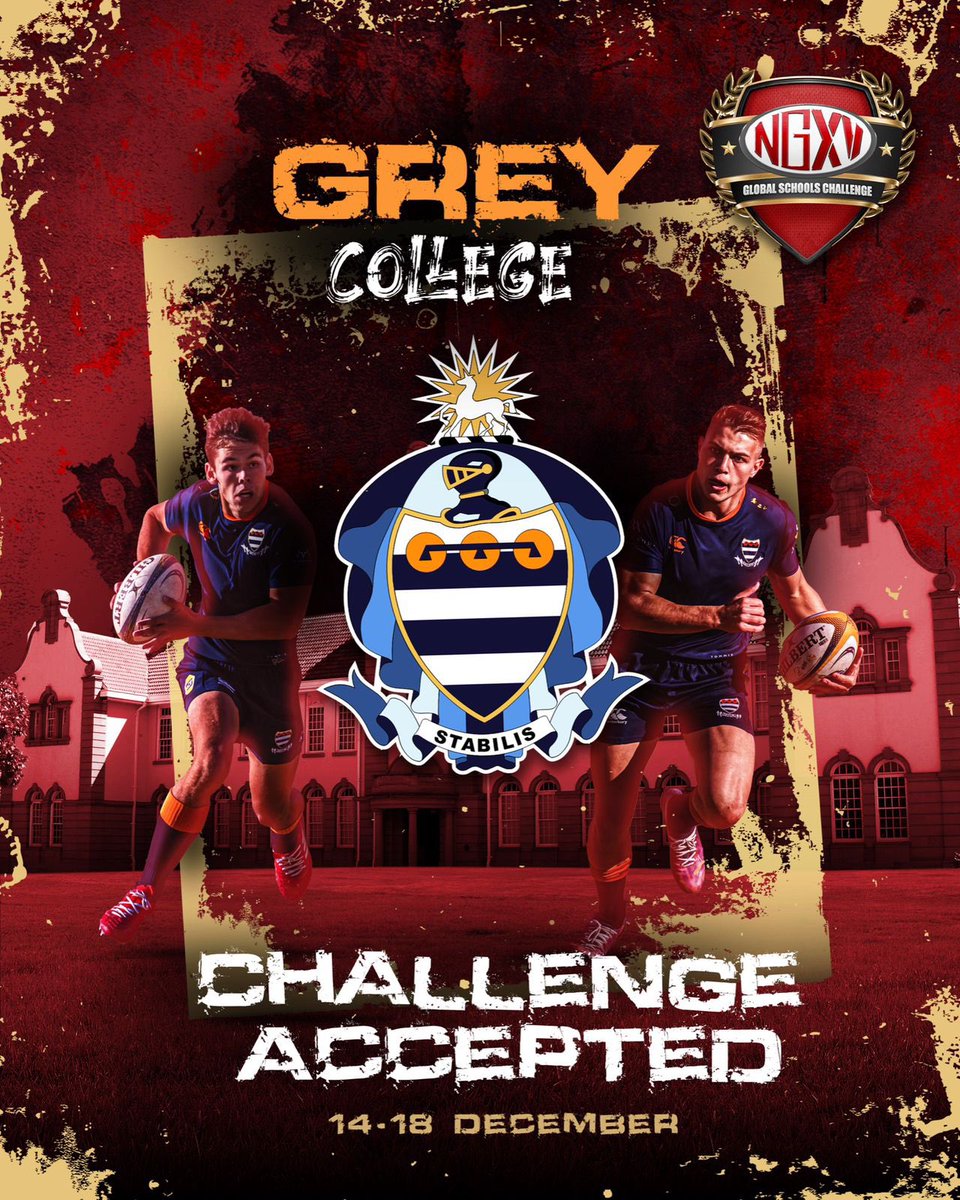 🚨 CHALLENGE ACCEPTED 🚨 Hosts Grey College have accepted the challenge 🔥 The NextGenXV Global Schools Challenge will be taking place from the 14th - 18th of December 2024. For more information head to nextgenxv.com