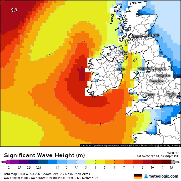 Some big seas associated with #StormKathleen Saturday also with risk of coastal flooding. Don’t park in Salthill car park or others that are prone to flooding!