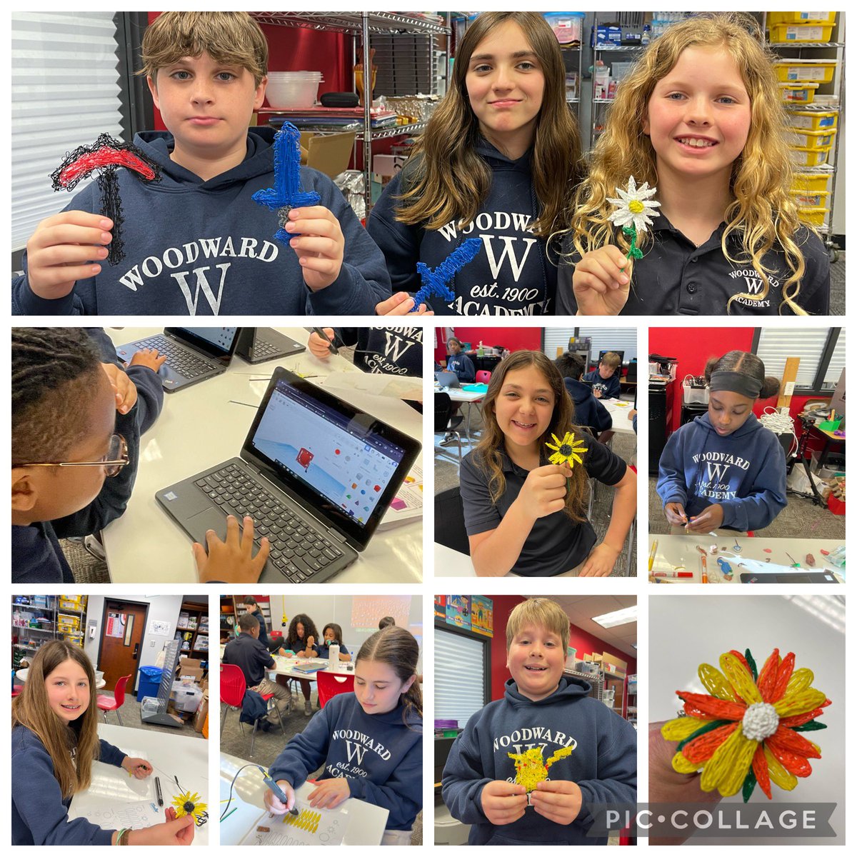 3D pens and Tinkercad projects as we finish up our geometry unit! @WoodwardAcademy #WoodwardWay @TeacherTammyF @Natalie_STEAM @dandyphillips13