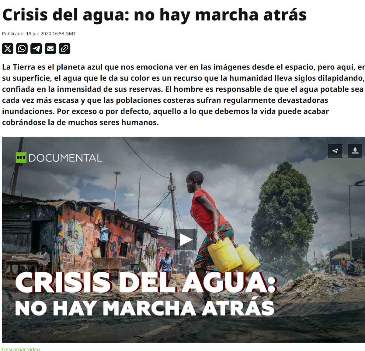 crisis del agua