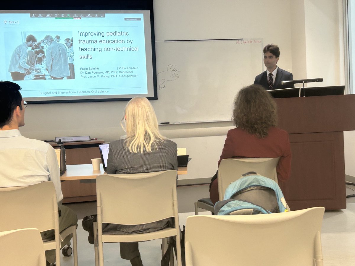 Sherif Emil MD,CM (@drsherifemil) on Twitter photo Dr Fabio Botelho <a href="/mendesbotelho/">Fabio Botelho, MD, MSc</a> defending his Ph.D thesis. Innovative work changing the landscape of education, training, and simulation. <a href="/RIMUHC1/">Research Institute of the MUHC (The Institute)</a> <a href="/McGillDeptSurg/">McGill Dept of Surg</a> <a href="/HME_MCH/">Hôpital de Montréal pour enfants</a> Dr Fabio Botelho <a href="/mendesbotelho/">Fabio Botelho, MD, MSc</a> defending his Ph.D thesis. Innovative work changing the landscape of education, training, and simulation. <a href="/RIMUHC1/">Research Institute of the MUHC (The Institute)</a> <a href="/McGillDeptSurg/">McGill Dept of Surg</a> <a href="/HME_MCH/">Hôpital de Montréal pour enfants</a>