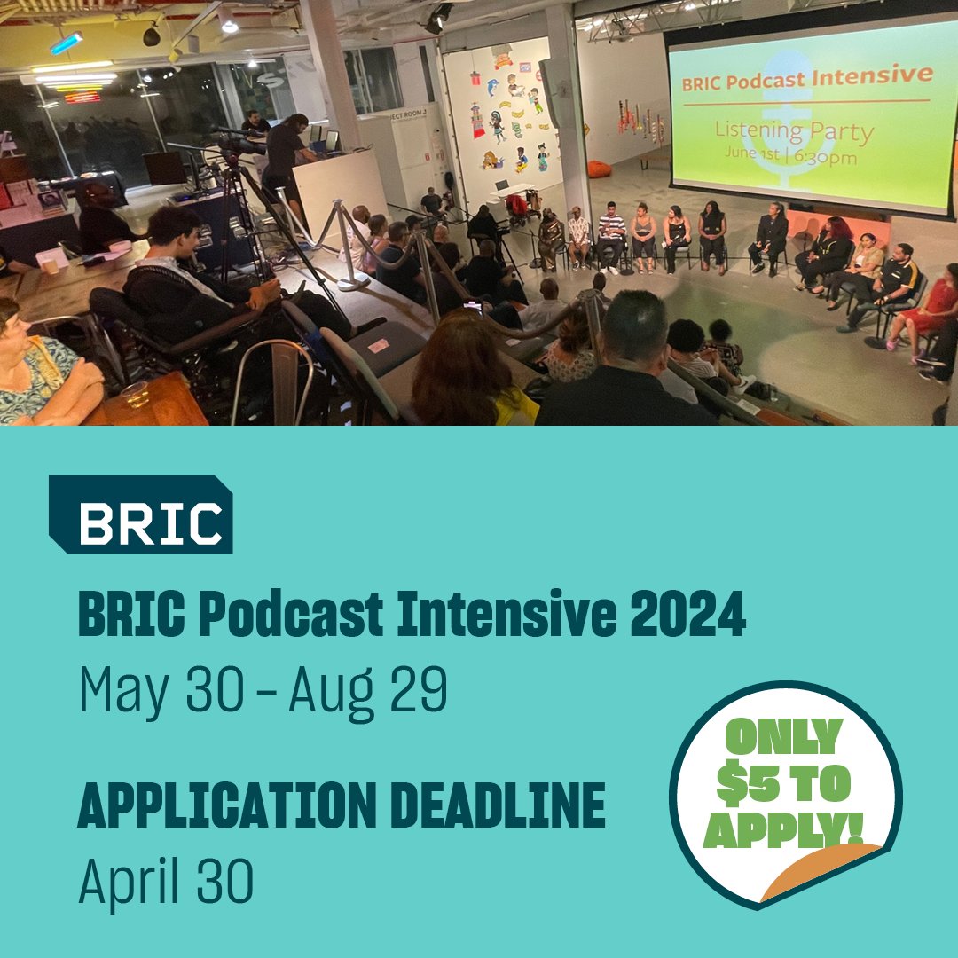 Applications to our Podcast Intensive are now open! You'll be guided through each step of creating your own podcast where you'll cover storytelling techniques, production practices, interviewing skills, and more. 💡 Limited spots available, apply now: bricartsmedia.org/class/podcast-…