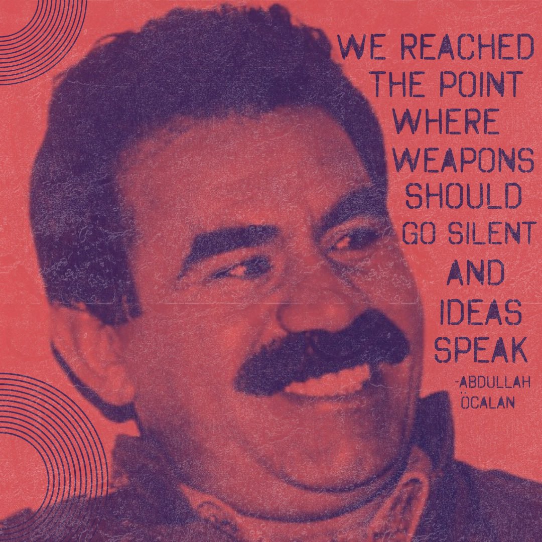 Abdullah Ocalan (also known as Apo) was born April 4th, 1948. He was the leader of the Kurdistan Workers’ Party (PKK) and an advocate for Kurdish sovereignty. His significance cannot be ignored –  as the symbolic leader of the Kurds, but also as a decolonial thinker.