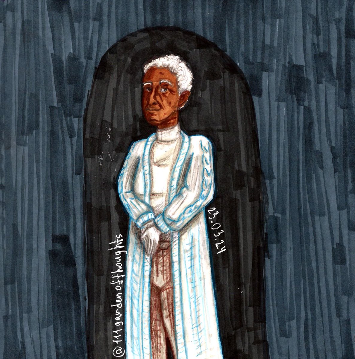 ironsings's tweet photo. My new OC.
She's a light in darkness and she's actually a serious old lady.

#art #traditionalart #OC #newOC #Neonprogress #арт #традишионаларт https://t.co/Z4IjAgqC5k