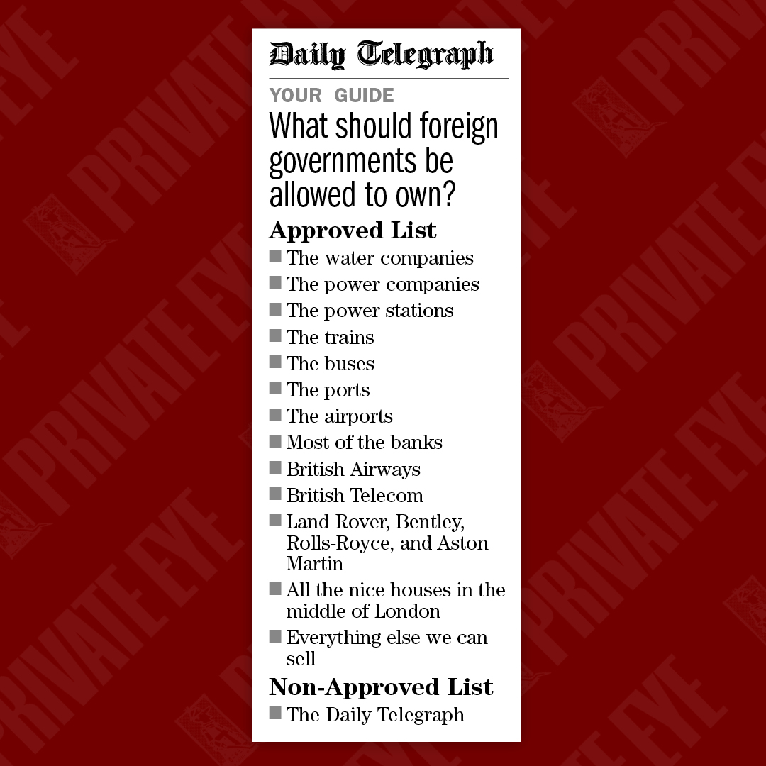 PrivateEyeNews's tweet photo. What has come of the Barclay brothers' businesses? The first domino fell with the loss of the Telegraph titles last June, repossessed by Lloyds. January saw the sale of the Spectator's home in Westminster for £6.85m. In February, the parcel delivery business Yodel was sold on as yet unspecified terms but which left behind the company debt to HSBC.

Full story: In The City in the new Private Eye, out now.