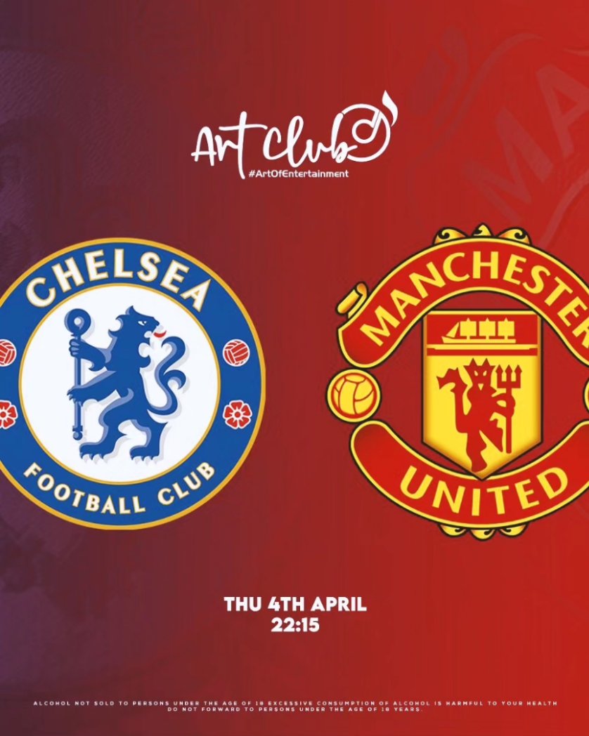 Let's see, kati ya #Chelsea na #ManchesterUnited nani zaidi?! Come watch the match as you dance to #SoundsOfAfrica at @ArtClub_ke, Imara Mall with yours truly alongside DJ Tellem, DJ Kibe, Hype Antoh, Boyani Eunice @FundiFrank | Thursdays happen here!