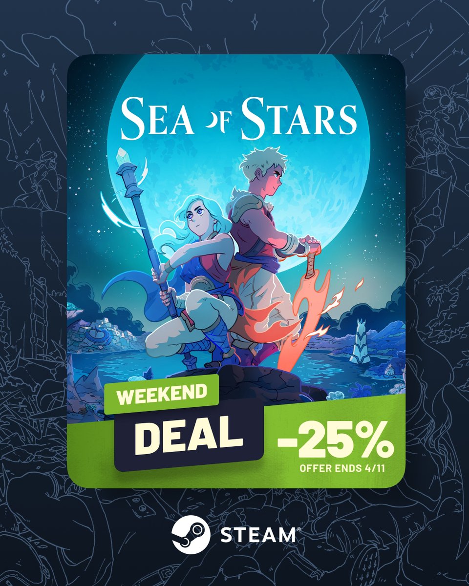 Sea of Stars is featured in Steam’s Weekend Deals! 🙌 Get it at 25% off until April 11th: store.steampowered.com/app/1244090/Se…