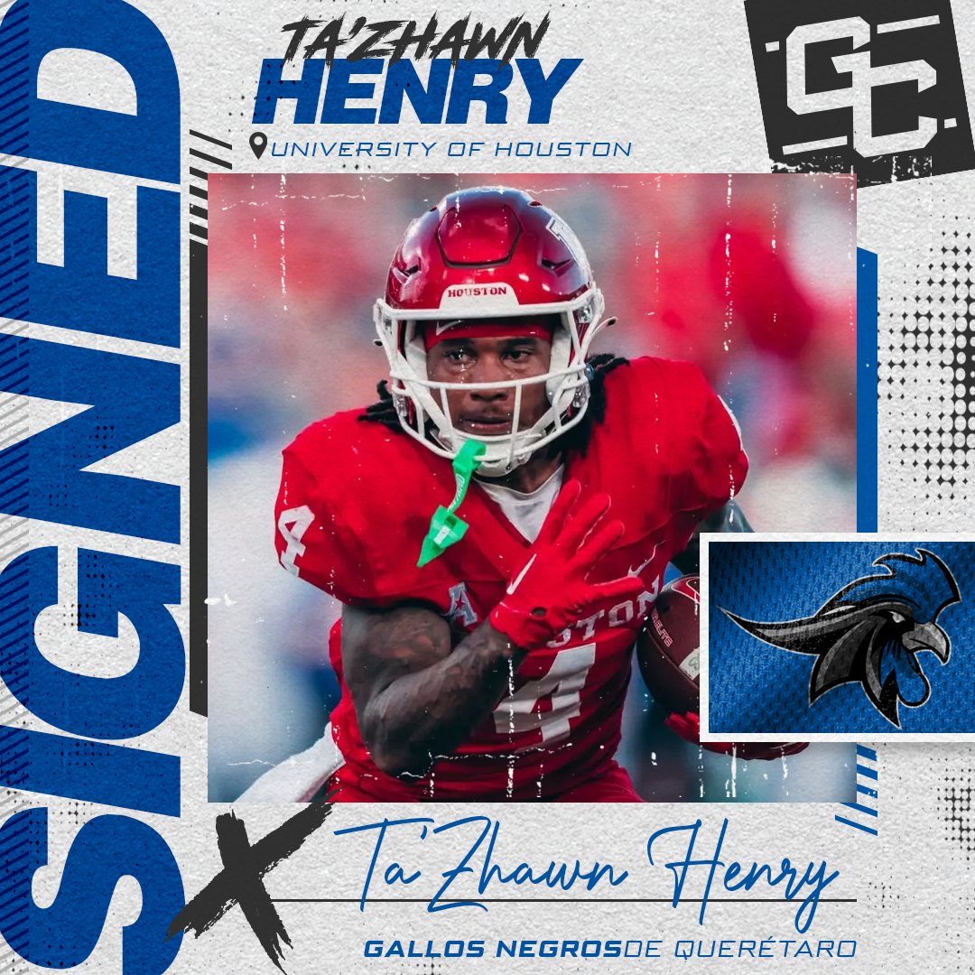 Congratulations to our #TGCathlete WR/RB Ta’zhawn Henry for signing with the Gallos Negros of the LFA. Ta’z is as explosive of a weapon that league has seen and should bring the offense some juice at the midway point of the season. #lfa #queretaro #thegridironcrew #gallosnegros