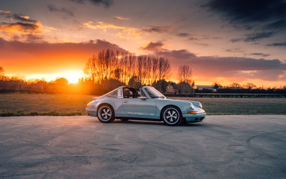 Ignore the price, what a beauty…and still air cooled. The new Theon Design Porsche 964 Targa recreation. Full carbon body (except doors) finished in Pastel Blue over black leather interior and pepita seat inserts in agate grey Powered by an air cooled 4.0L flat six engine,…