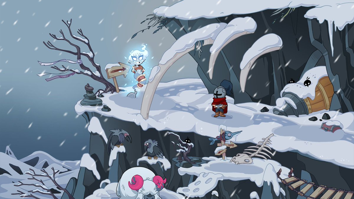 Announcing a New World: Snowy Peaks! Wishlist on Steam! store.steampowered.com/app/2085080/Pr… #PrincessHunterGame #indiegame