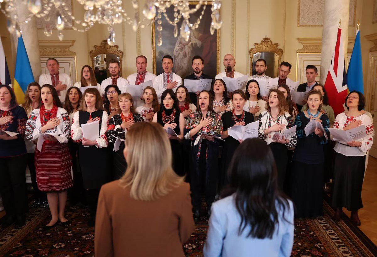 MT student Dmytro Hovorov met and sang for Olena Zelenska and Akshata Murty during a special reception at 10 Downing Street as a member of the @RoyalOperaHouse Songs for Ukraine Chorus. Read more about Dmytro's experience here: tinyurl.com/s32dksvy