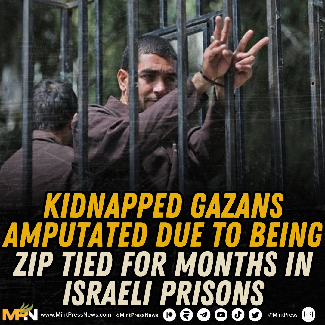 A report by Haaretz found that Palestinians who were kidnapped by Israeli forces from Gaza are having their limbs amputated due to 'handcuff injuries' and being zip-tied. A doctor from the occupied territories working at the Sde Teiman detention facility, which holds the