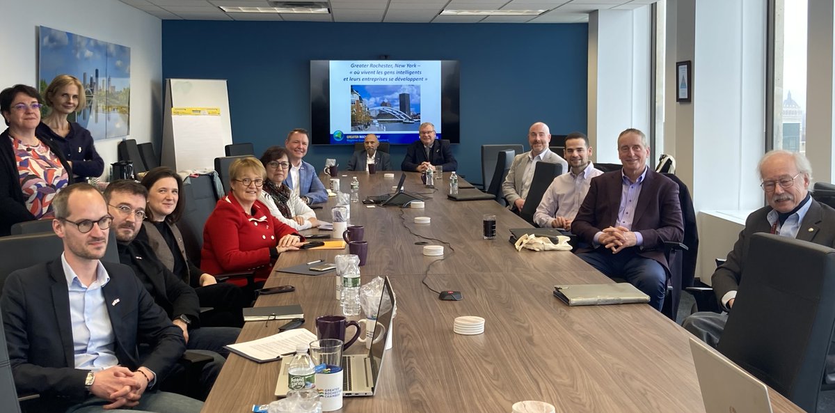 GRERochesterBiz's tweet image. GRE hosted a Rennes, France delegation to discuss #Roc’s economy, businesses growing here, and #GreaterROC's exceptional quality of life. rochesterbiz.com/business-growt…
@CityRochesterNY @metropolerennes @RochesterChambr