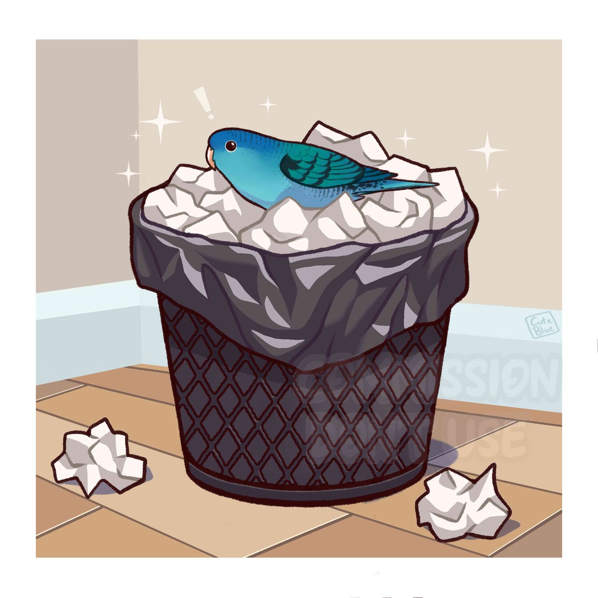 CuteBlueUwU's tweet photo. Commission!! Stinky Bird!! 🗑️🧻🐦 https://t.co/iIao1ehMmT