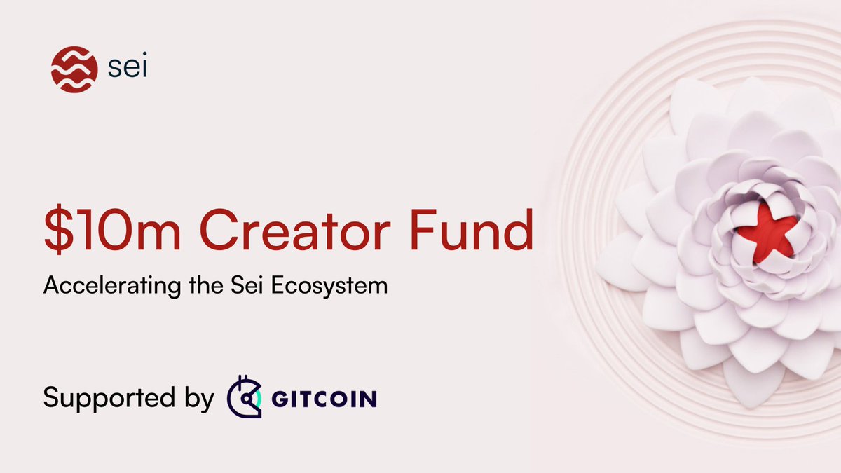Announcing that the Sei Foundation has partnered with Gitcoin to launch the Sei Creator Fund: a $10m grants fund for the creation and growth of NFT and Social projects on Sei. Read more here: blog.sei.io/creator-fund/ This fund is designed to empower creators and builders across…