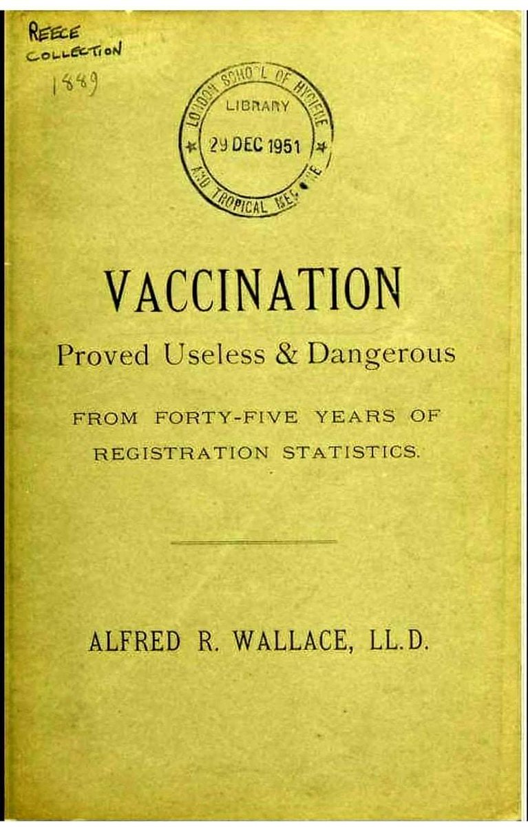 Vaccination INUTILE ET DANGEREUSE !!! Il s'agit d'un livre écrit en 1889 intitulé '45 ans d'enregistrement de statistiques, prouvant que la vaccination est à la fois inutile et dangereuse'. Il couvre 45 ans (donc à partir de 1844) de statistiques sur les échecs de la pratique de…