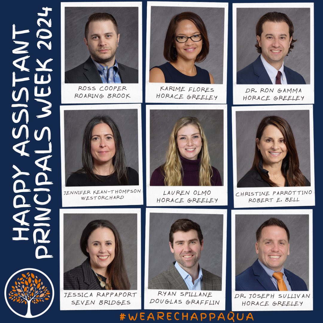 Happy #NationalAssistantPrincipalsWeek! 🎉 Thank you to our amazing #WeAreChappaqua Assistant Principals! Your dedication, hard work, and commitment to our students' never go unnoticed.