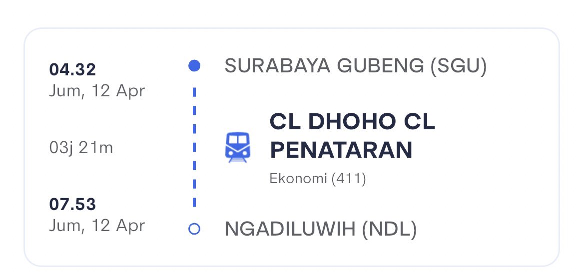 tytaurust's tweet image. barangkali ada yang mau tiket kereta sby-kediri (ada tempat duduk) dan wonokromo-kediri tanda tempat duduk kebeli semua karena buru-buru takut abis

#mudik #tiketkereta