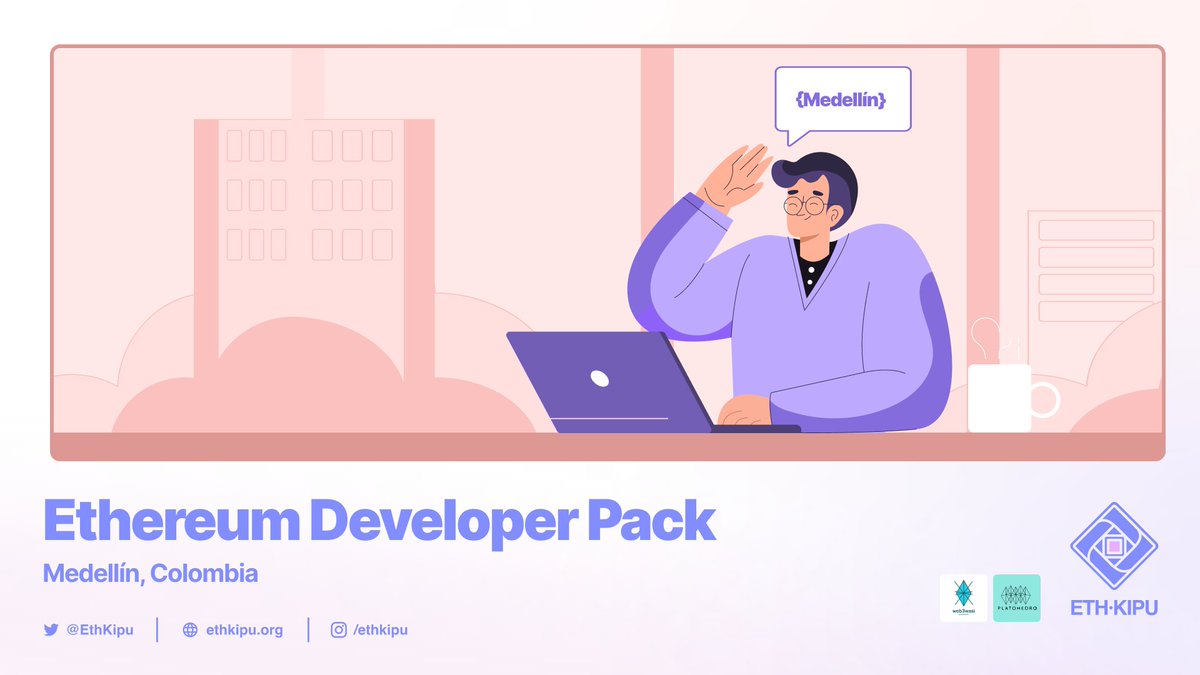 ¡Gm Parce! ☕️ 🇨🇴

¿Te gustaría aprender a programar en Solidity?👀

Este es el principal lenguaje de programación orientado a #Ethereum🤯

Si la respuesta es sí... Te contamos que brindamos cursos gratuitos por toda LATAM😎

En esta oportunidad llegamos a #Medellin 🇨🇴

+ info 👇