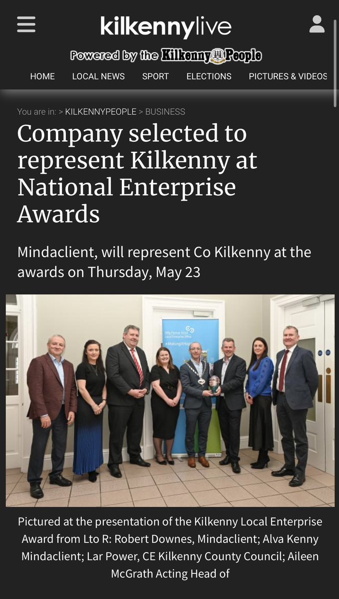 We are delighted to represent Kilkenny in the National Enterprise Awards and we are delighted to receive so much local support from Kilkenny. @KilkennyChamber @kclr96fm @KKPeopleNews @CRKC1 @LEOKilkenny
